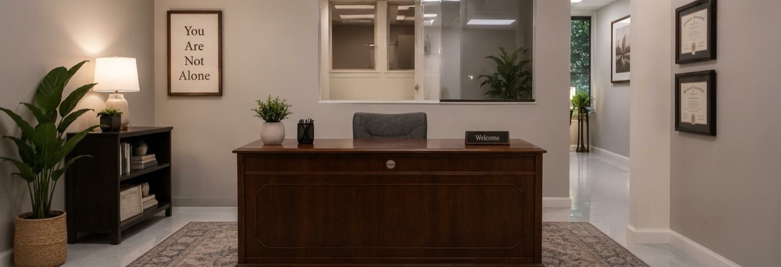 Welcoming front office and reception area